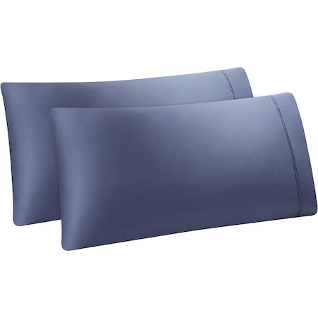Monarch Brands Aston & Arden Tencel Pillowcase King, Navy, 2PK P-SS-KP-400-NV